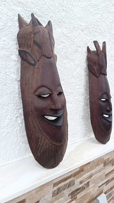 African Santal Wood Masks
