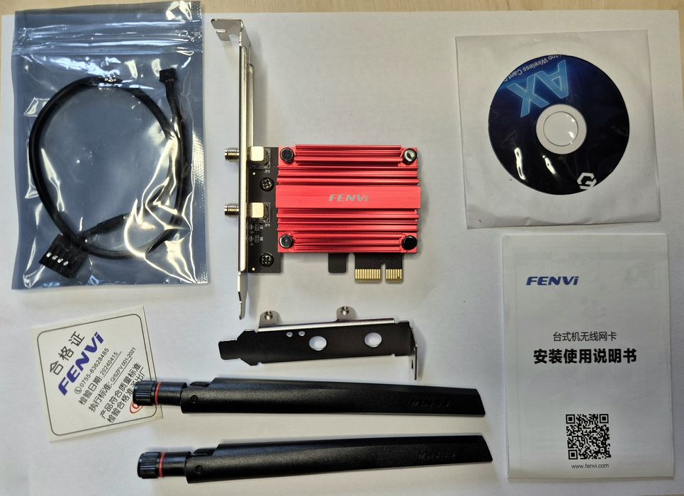 Мережевий адаптер Fenvi FV-BE8800S WiFi 7, BT 5.4.