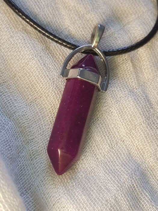 Colar pendente pedra cristal bala * várias pedras