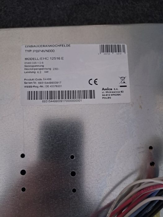Piekarnik + płyta ceramiczna Amica
