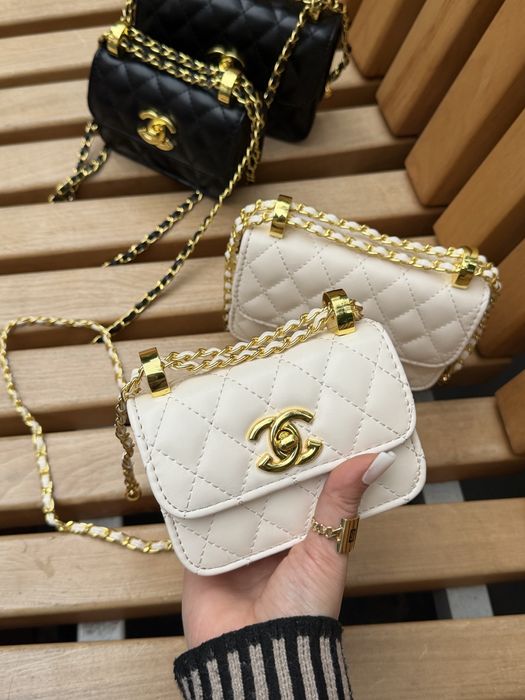 Сумка Chanel чорна міні , сумка Canel