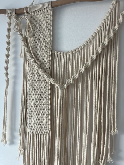 macrame bege como novo