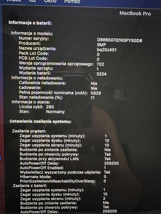 A1502  rok MacBook Pro MacOS 2015