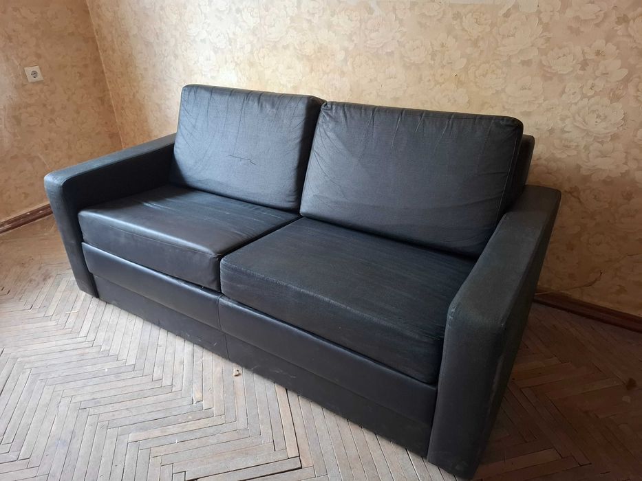 Двухместный офисный диван (экокожа)