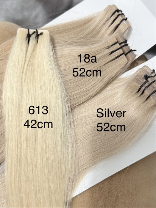 Włosy Tape-On Invisible Bardzo jasny Blond(613) 50g • 40cm • 10kanapek