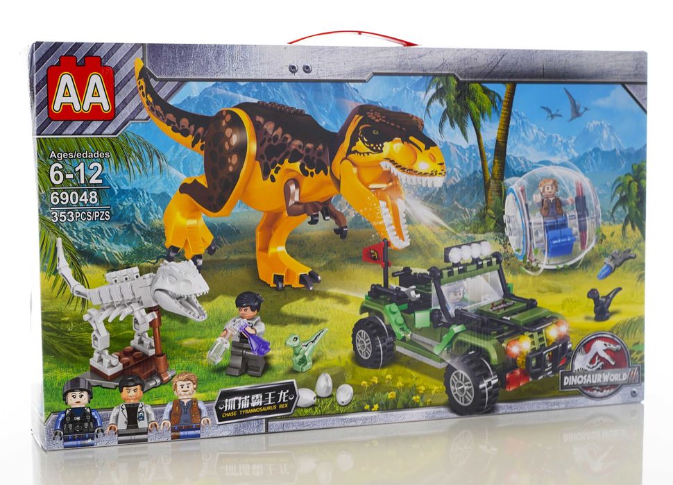 Klocki konstrukcyjne dla dzieci DINOSAUR WORLD MEGA ZESTAW 353 EL