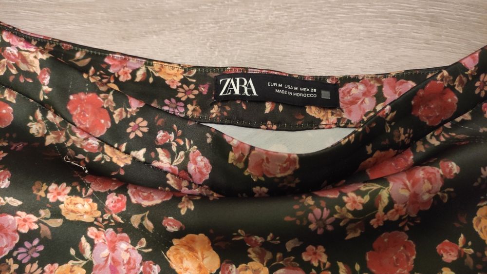 Długa spódnica damska dziewczęca Zara kwiecista