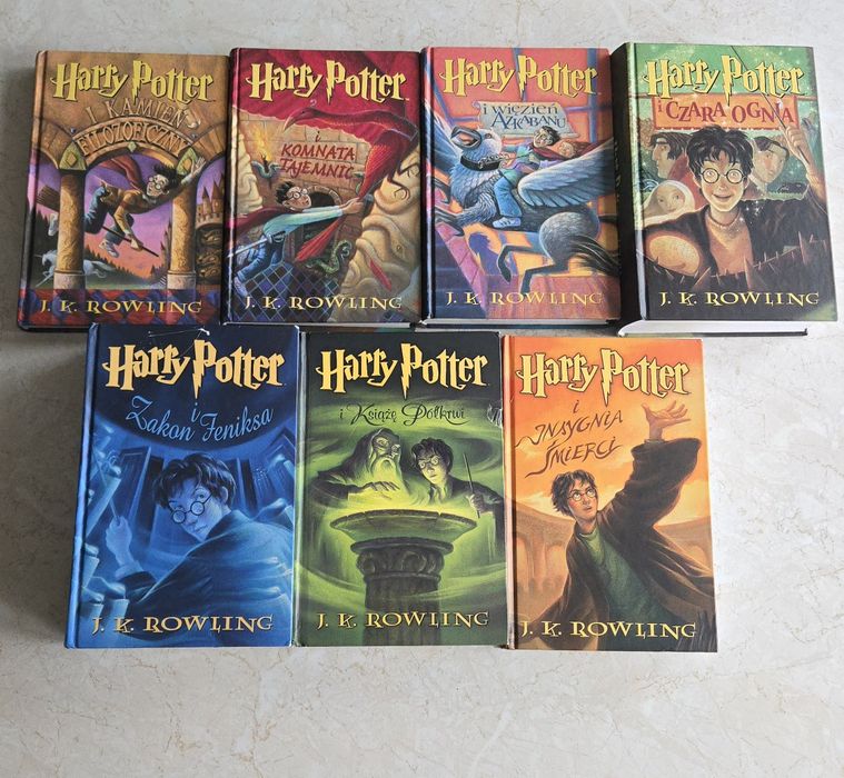 Harry Potter wszystkie tomy stare wydanie twarda okładka