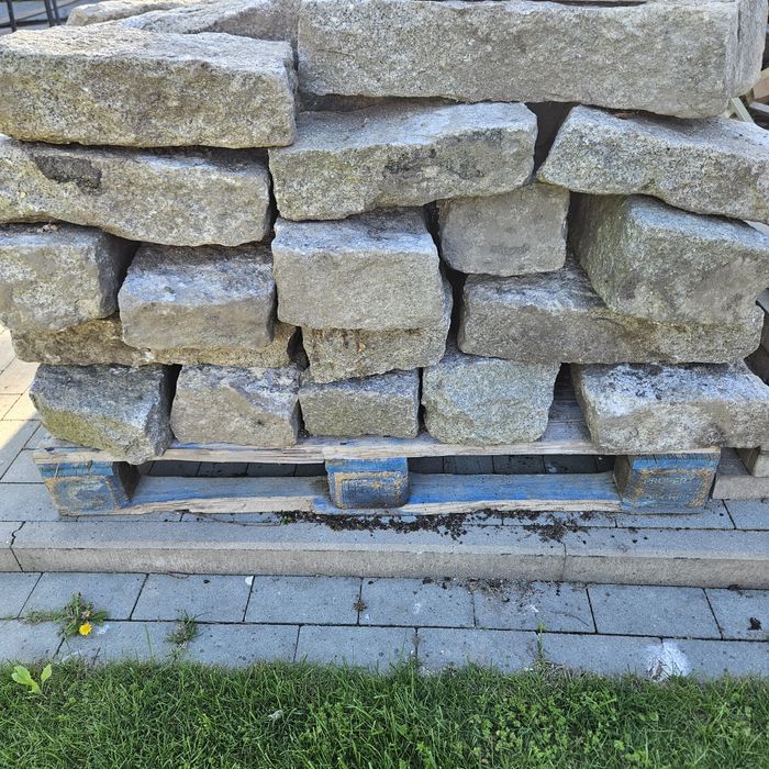 Granit . Palisada oporniki. Obrzeża granitowe. Kostka granitowa.