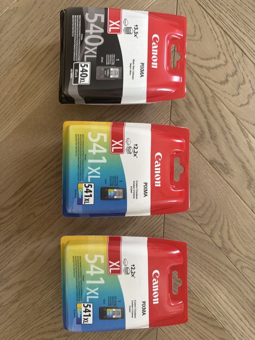 Oryginalne tusze Canon PG-540XL 21ml + 2x CL-541XL 15ml NOWE