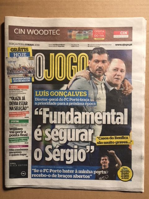 Conjunto jornais O JOGO - FC PORTO Campeão nacional 2017/2018