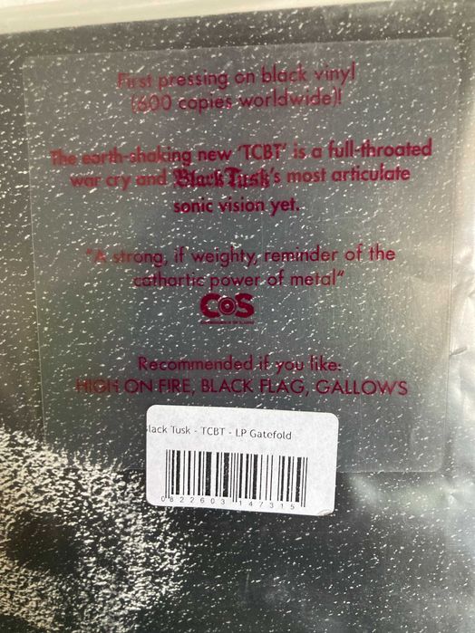 Black Tusk - T.C.B.T. LP com poster