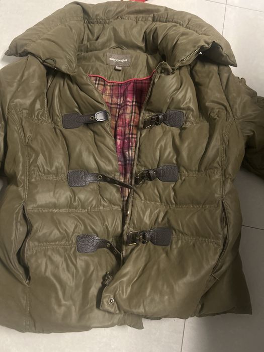 Krótka kurtka Kakhi puchowa ciepła rozm 42