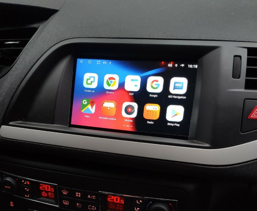 Citroen C5 radio android auto carplay wyświetlacz dotyk navi bluetooth