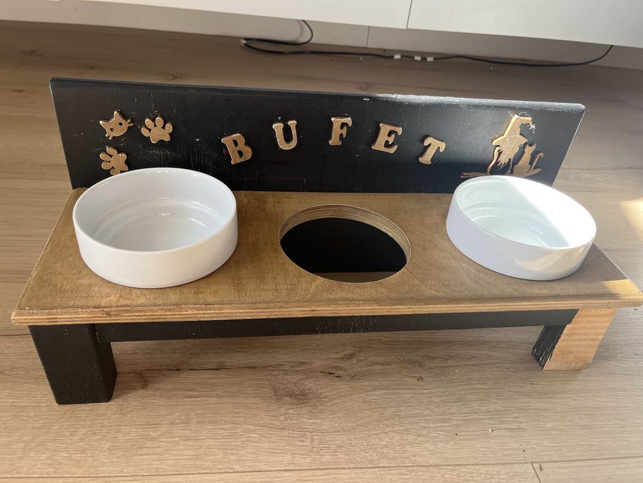 REZERWACJA Stojak z miseczkami dla kota