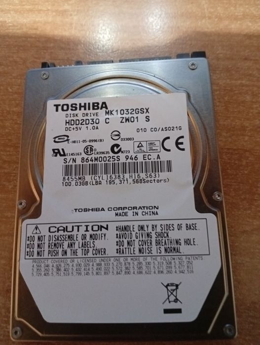 Dysk twardy HDD 2,5 100GB