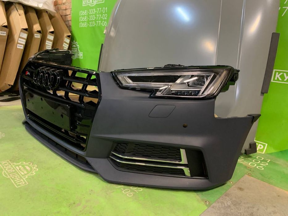 Комплект передній Audi A4 B9 2016 - 2020 НАЯВНІСТЬ бампер фара капот