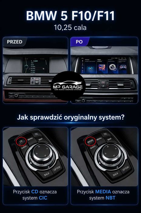 BMW F10 F11 NBT Android 12 CarPlay Android Auto 4G LTE 8GB 128GB GPS Montaż PL