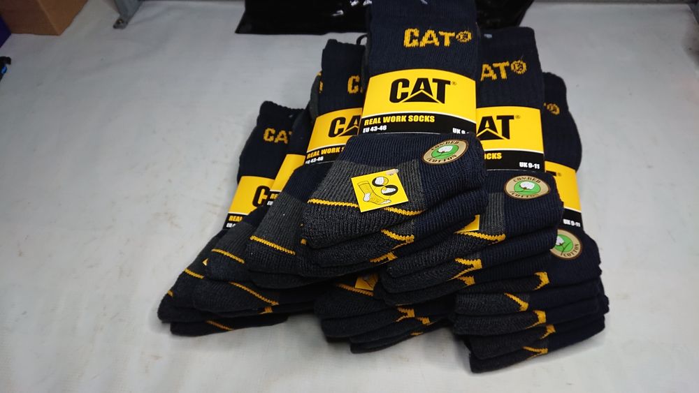 2x Skarpety CAT Caterpillar wysokie granatowe MOCNE 3 PAK roz. 43-46
