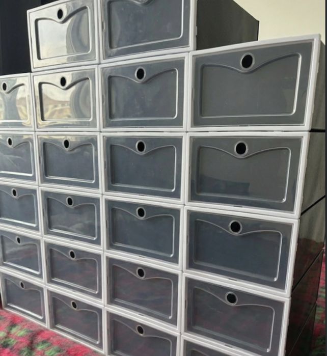 20xPudełka na Buty Organizer Plastikowe Klapka Pojemnik Przechowywanie
