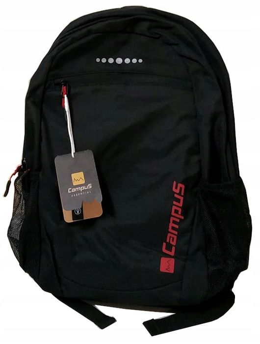 Plecak Campus nowy 20 l Essential czarny elem. odblaskowe nowy unisex