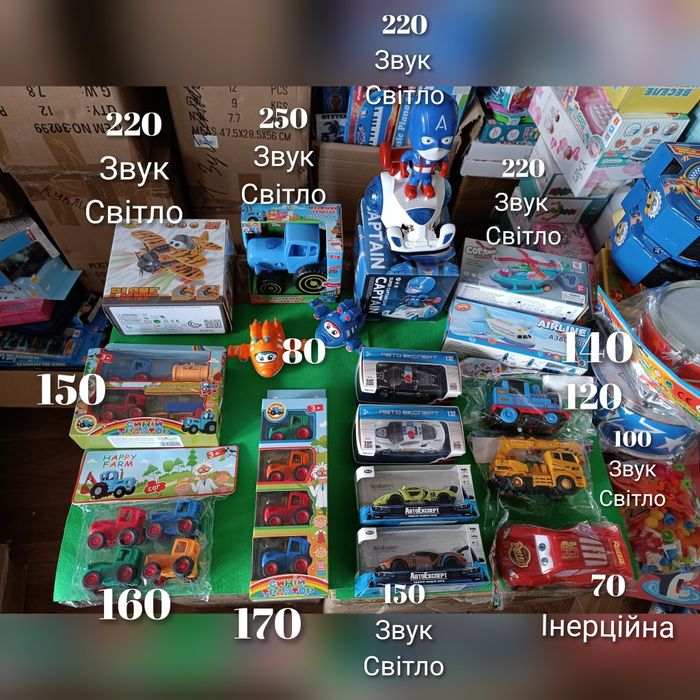 Синій трактор музичний українська мова каталка зі світлом машинка пазл