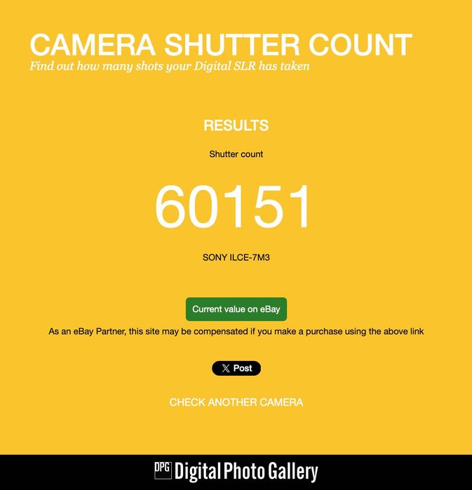 Sony Alpha a7 III com 60.151 disparos