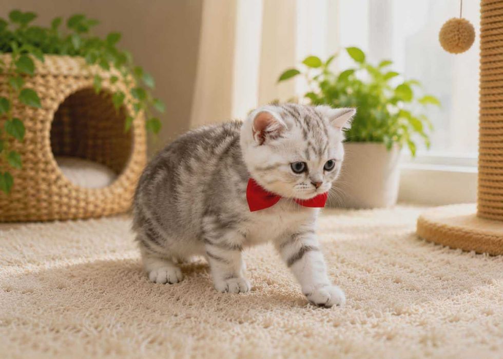Gatinha British Shorthair Silver Tabby de Excelente Linhagem
