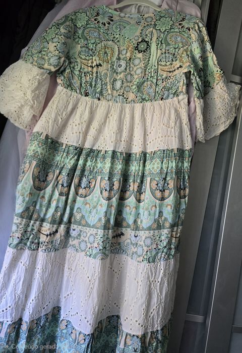Vestido algodão bordado inglês