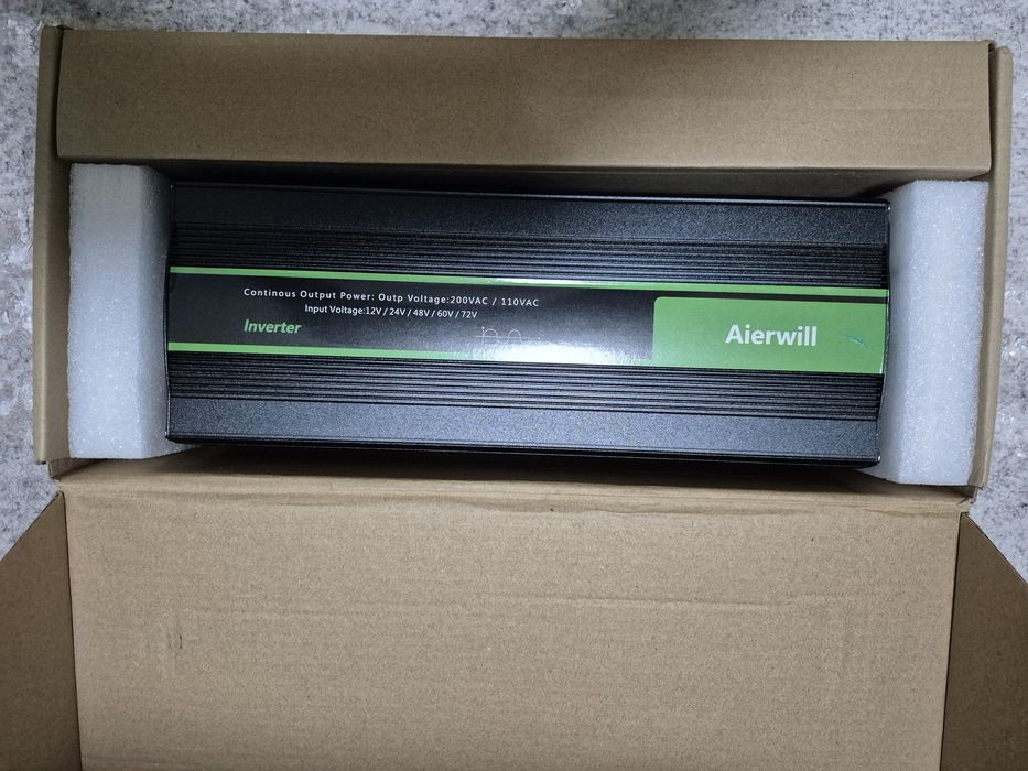 Інвертор Aierwill 12v 
Пікове навантаження 2600w, постійне 1300w
Вихід