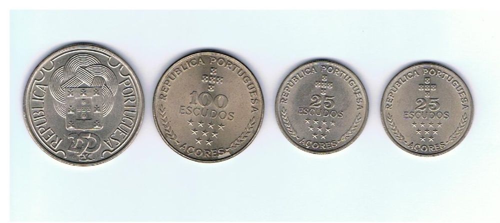 Moedas diversas portugesas e estrangeiras