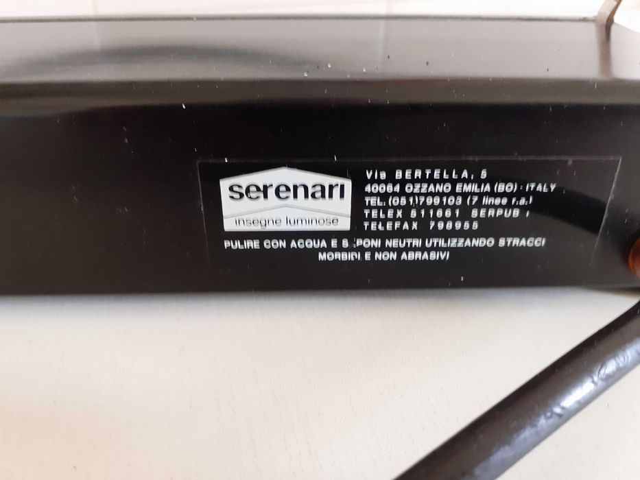 Publicidade Serenari insegne luminose