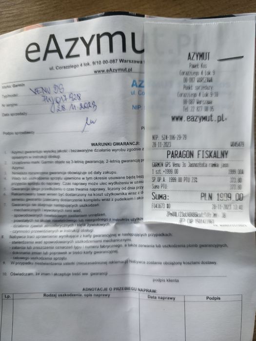 Zegarek Garmin venu 3s