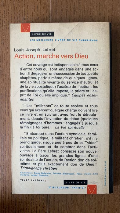 Action marche vers Dieu