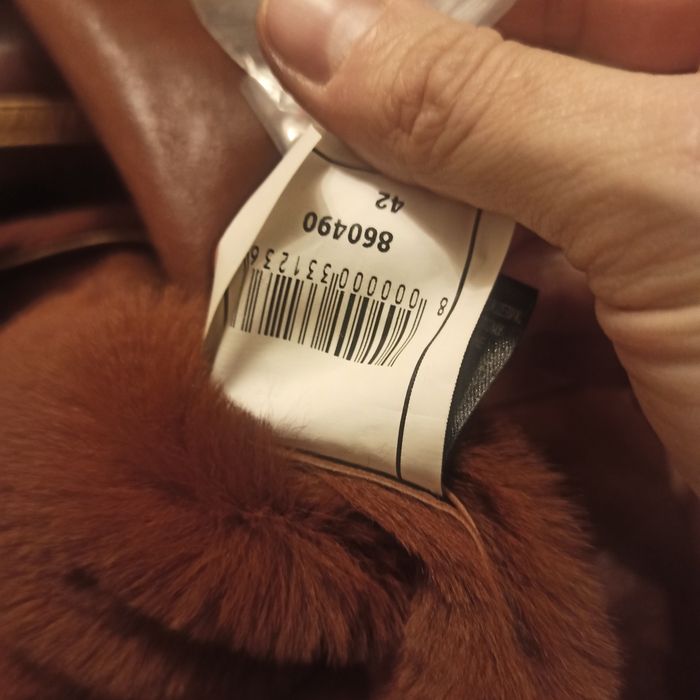 Kożuch, boho ze skóry naturalnej z naturalnym jenotem