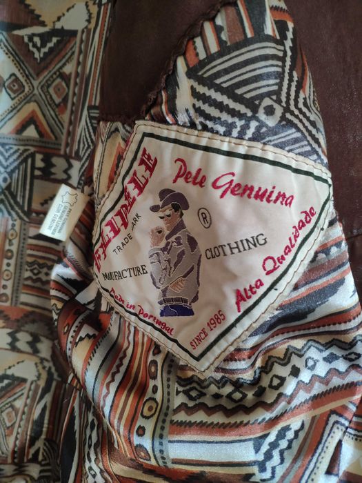 Casaco Castanho em pele genuína Filipele - Alta Costura