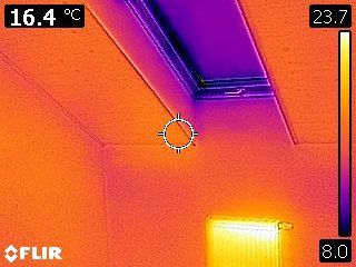 Ocieplenie ,docieplenie celulozą, pomiar kamerą termowizyjną