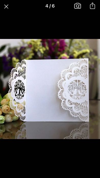 Zaproszenia ślubne ażurowe wycinane laserowo