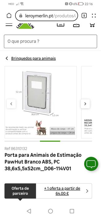 Porta gateira XL. Nova!