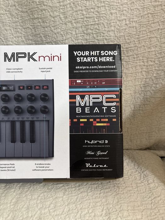 Teclado midi AKAI Professional MPK Mini MK3 – Special Edition Grey – Cinzento – Novo