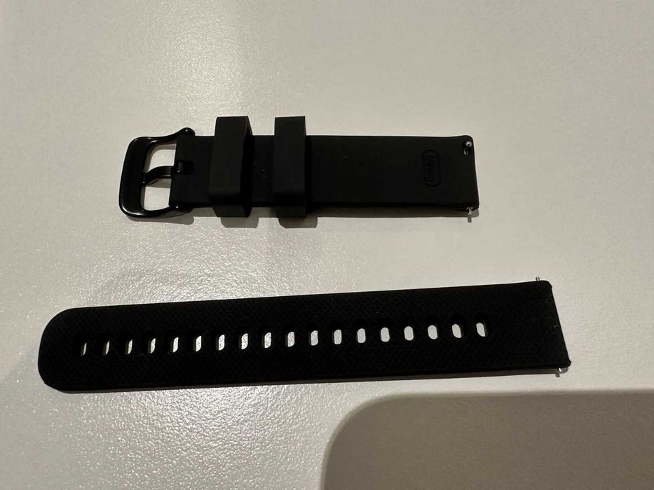Bracelete preta 18mm (compatível Garmin)
