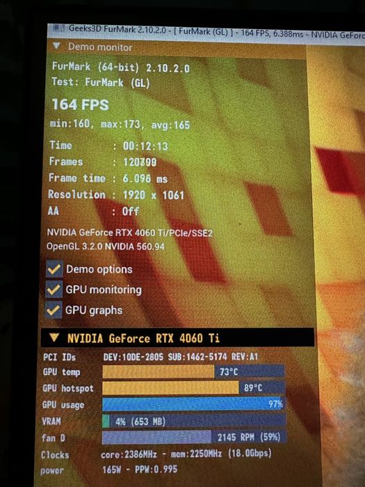 Відеокарта RTX 4060Ti 16 GB MSI