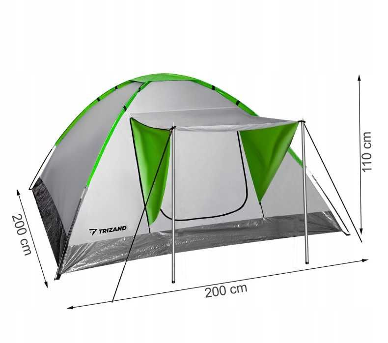 Namiot NOWY 4 Osobowy Campingowy Z Daszkiem UV30+ Camping