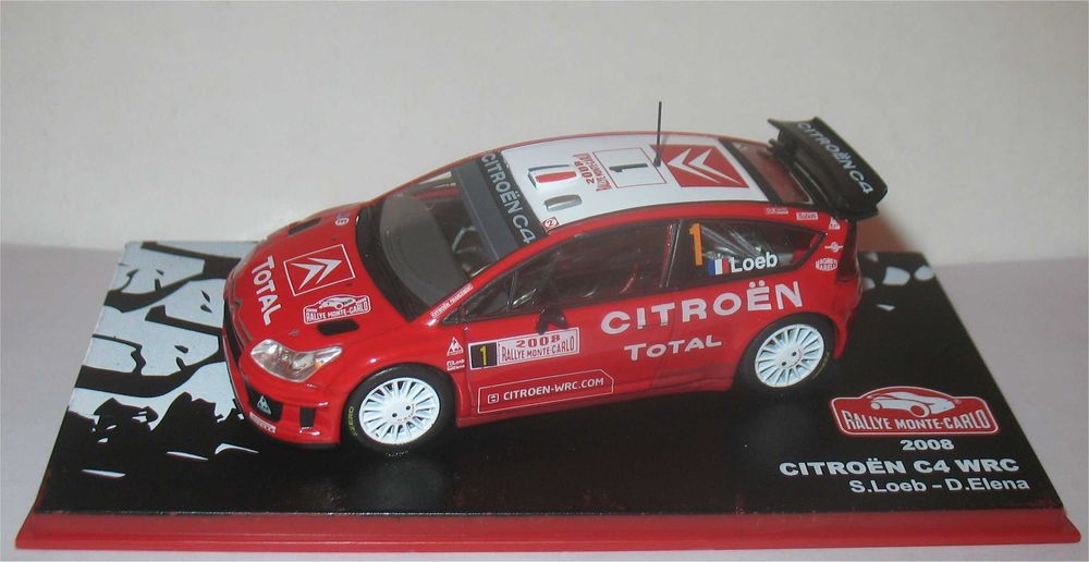 Altaya/Ixo - Citroën C4 WRC -Vencedor Monte Carlo 2008- Sébastien Loeb