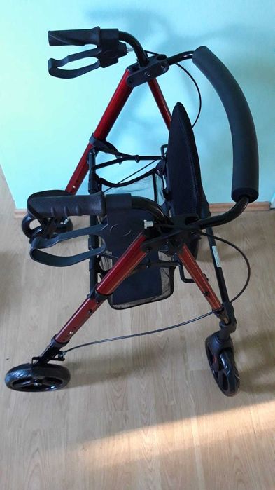 Balkonik dla seniora z siedziskiem chodzik rehabilitacyjny NOWY