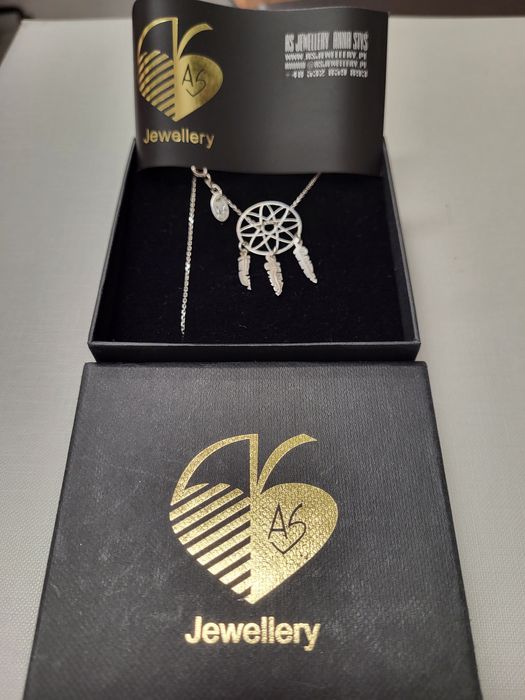 Łapacz snów łańcuszek srebrny