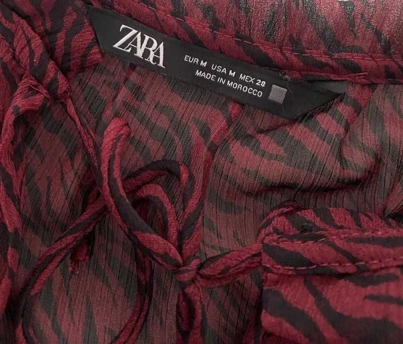 Sukienka damska z Zary z motywem zwierzęcym, rozmiar M