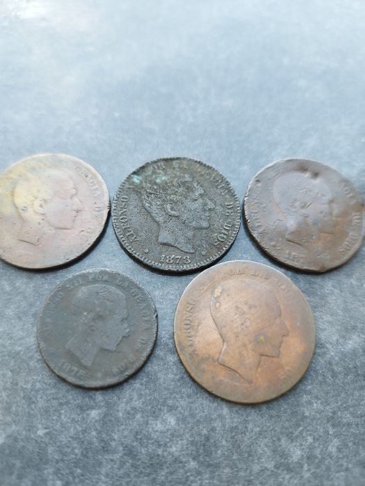 Монети Іспанії сентими 1870-1878