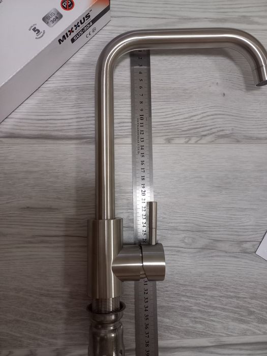 СТОП ЭТО ОН! Смеситель/змішувач/кран для кухни из нержавейки на гайке