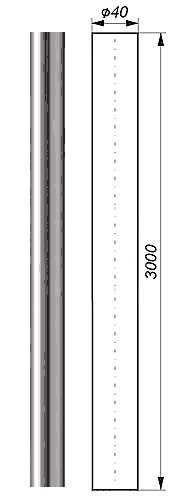 Rura Słup Maszt antenowy aluminiowy 3 metry Grubość 2,0 mm